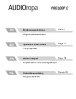 Preview for 1 page of AUDIOropa PROLOOP C Operation Instructions Manual