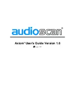 audioscan axiom User Manual preview