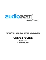 audioscan Verifit VF-1 User Manual preview