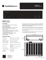 AudioSource AMP210VS Owner'S Manual preview