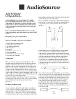 AudioSource AS10SW Owner'S Manual preview