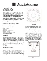 AudioSource AS8SW Installation Manual preview