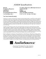 Preview for 4 page of AudioSource AS8SW Owner'S Manual