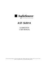 Preview for 1 page of AudioSource AST-SUB10 User Manual