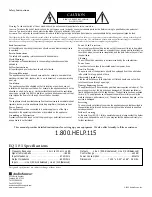 Preview for 2 page of AudioSource EQ 10.1 Owner'S Manual