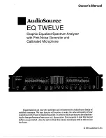 AudioSource EQ 12 Owner'S Manual preview