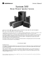 Preview for 1 page of AudioSource LS 300 Owner'S Manual