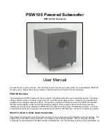 Preview for 1 page of AudioSource PSW100 User Manual