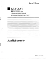 AudioSource SS FOUR Owner'S Manual preview