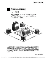 AudioSource SS Six Owner'S Manual preview