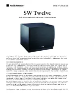 AudioSource SW 12 Owner'S Manual preview