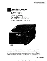 AudioSource SW 5 Owner'S Manual preview