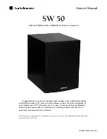 AudioSource SW 50 Owner'S Manual preview