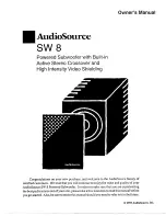 AudioSource SW 8 Owner'S Manual preview