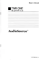 Preview for 1 page of AudioSource TNR One Owner'S Manual