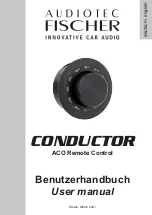 Audiotec Fischer Conductor User Manual preview