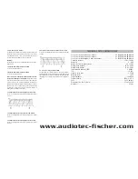 Предварительный просмотр 7 страницы Audiotec Fischer Helix Precision P400 Instruction Manual