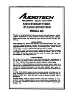 Preview for 1 page of Audiotech 200 Operating Instructions