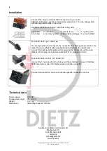 Preview for 8 page of Audiotechnik Dietz 66120 Instruction Manual