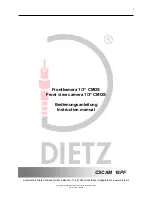 Preview for 1 page of Audiotechnik Dietz CSCAM 16PF Instruction Manual