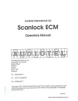 Audiotel International Scanlock ECM Operator'S Manual preview