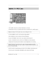 Предварительный просмотр 7 страницы Audiotrak AUDIOTRAK MAYA 7.1 User Manual