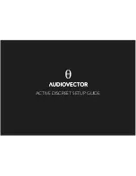 AUDIOVECTOR ACTIVE DISCREET Setup Manual preview