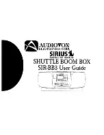 Audiovox Electronics Shuttle Boom Box SIR-BB3 User Manual предпросмотр