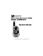 Preview for 1 page of Audiovox 122-2 - 5 Mile GMRS Radio Owner'S Manual