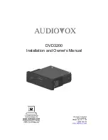 Audiovox 1286004 Installation And Owner'S Manual предпросмотр