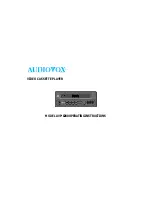 Preview for 1 page of Audiovox 1286419 Operating Instructions Manual