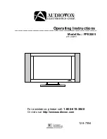 Preview for 1 page of Audiovox 1287354 Operating Instructions Manual