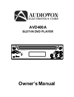 Audiovox 1287393A Owner'S Manual предпросмотр