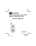 Предварительный просмотр 1 страницы Audiovox 7015RC - GMRS - Radio Owner'S Manual