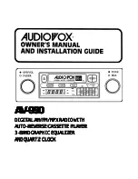 Preview for 1 page of Audiovox 990 Owner'S Manual And Installation Manual