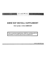 Предварительный просмотр 1 страницы Audiovox A-ACC-BMW-DSP Install Supplement