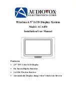 Audiovox ACA450 Installation & User Manual preview