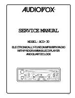 Audiovox ACD-30 Service Manual предпросмотр