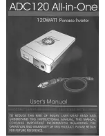 Preview for 1 page of Audiovox ADC120 - DC to AC Power Inverter User Manual