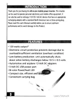 Preview for 5 page of Audiovox ADC120 - DC to AC Power Inverter User Manual