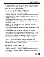 Preview for 10 page of Audiovox ADC120 - DC to AC Power Inverter User Manual