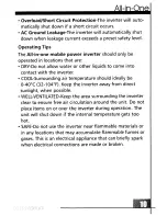 Preview for 12 page of Audiovox ADC120 - DC to AC Power Inverter User Manual