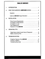 Предварительный просмотр 2 страницы Audiovox ADC400 Owner'S Manual