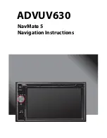 Предварительный просмотр 1 страницы Audiovox Advent ADVUV630 Navigation Instructions