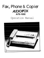 Audiovox AFX-1000 Operation Manual preview