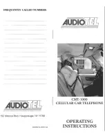 Audiovox AudioTel CMT-1000 Operating Instructions Manual preview