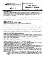 Preview for 1 page of Audiovox Auto Security AS-22 Installation Manual