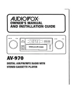 Audiovox AV-970 Owner'S Manual And Installation Manual preview