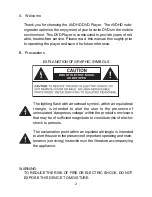 Preview for 2 page of Audiovox AVDHD Owner'S Manual