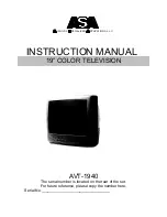 Audiovox AVT-1940 Instruction Manual preview